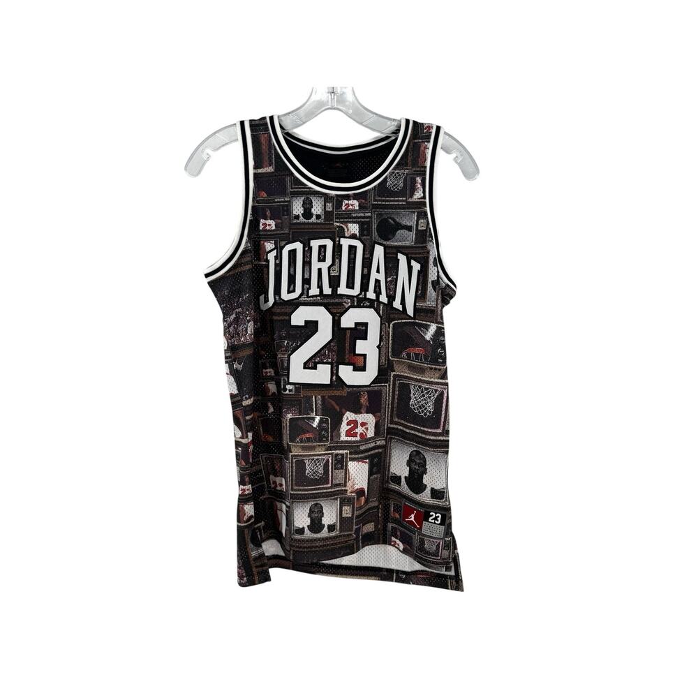 Jordan 23 Kids Youth Basketball Jersey DK Smoke Grey Boys Size Large 95C655-G9Q